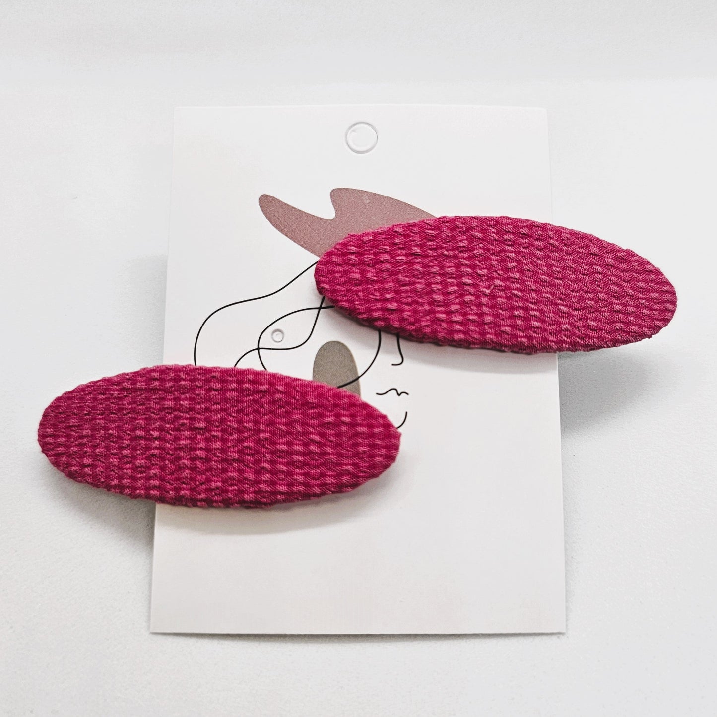 Beatrix Junior Fabric Covered Snap Clip - Pair