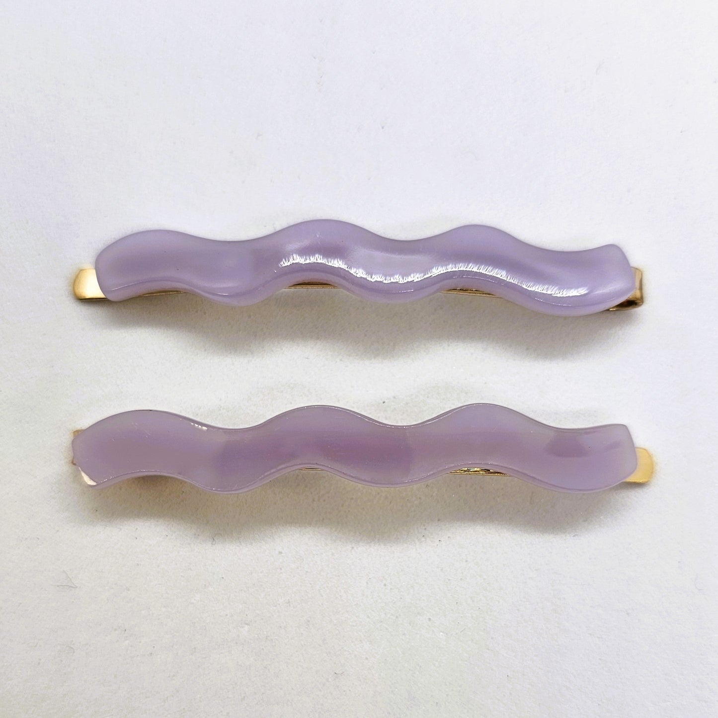 Wanda Wavy Resin Hair Slide - Pair