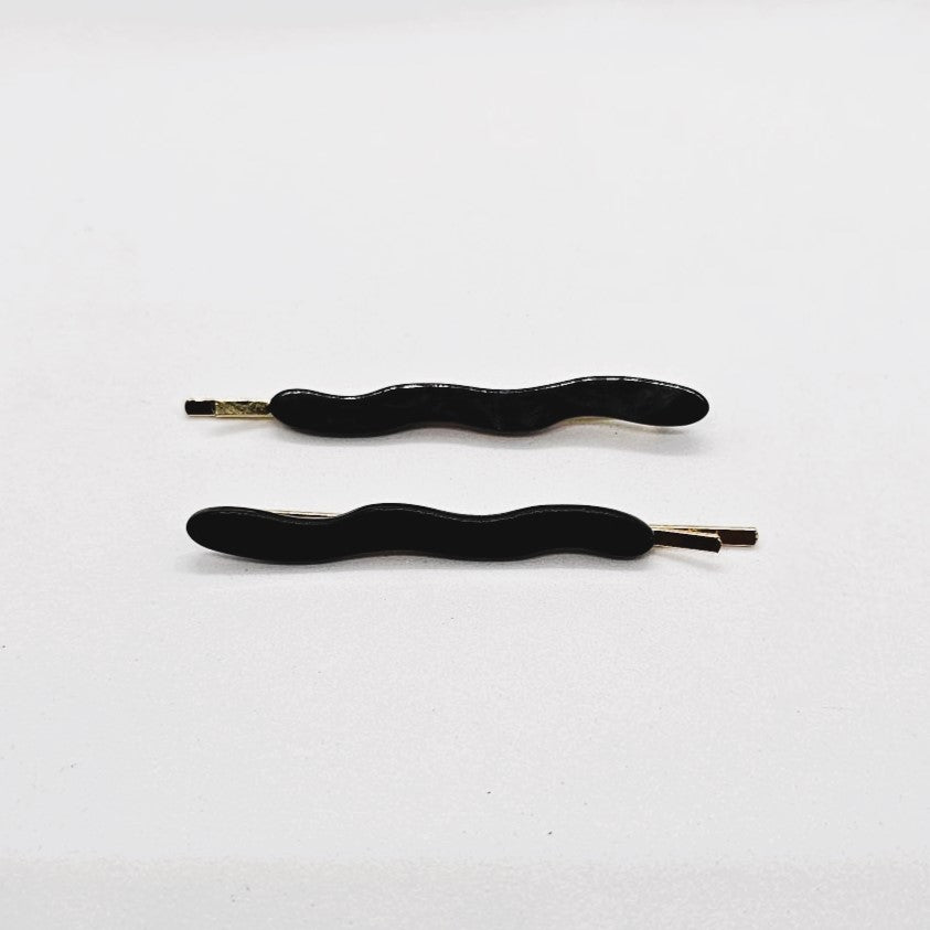 Harper Freeform Resin Hair Slide - Pair