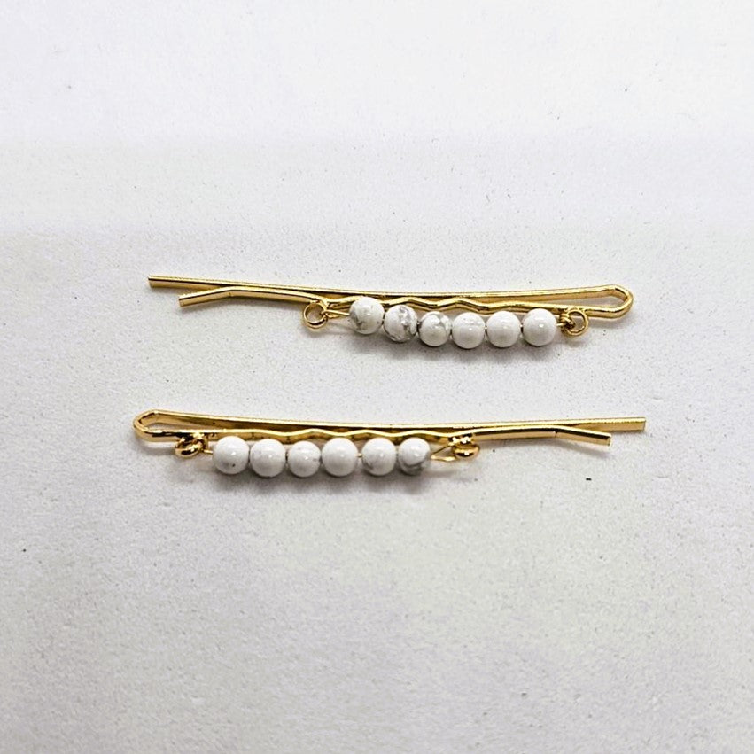 Yolanda Lights Beaded Hair Slide - Pair