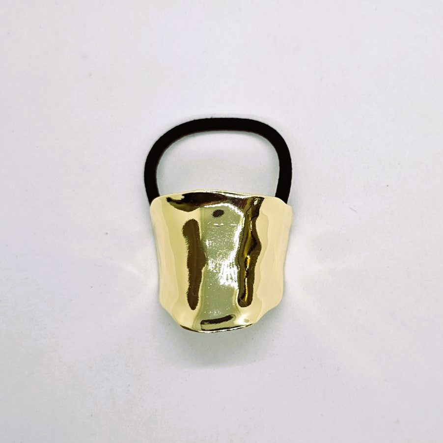 Yvonne Basic Beaten Metal Hair Tie