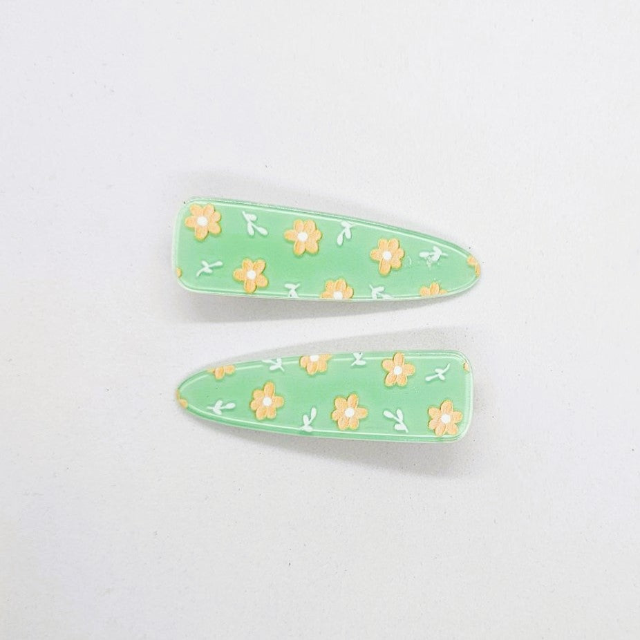 Primrose Junior Floral Alligator Clip - Pair