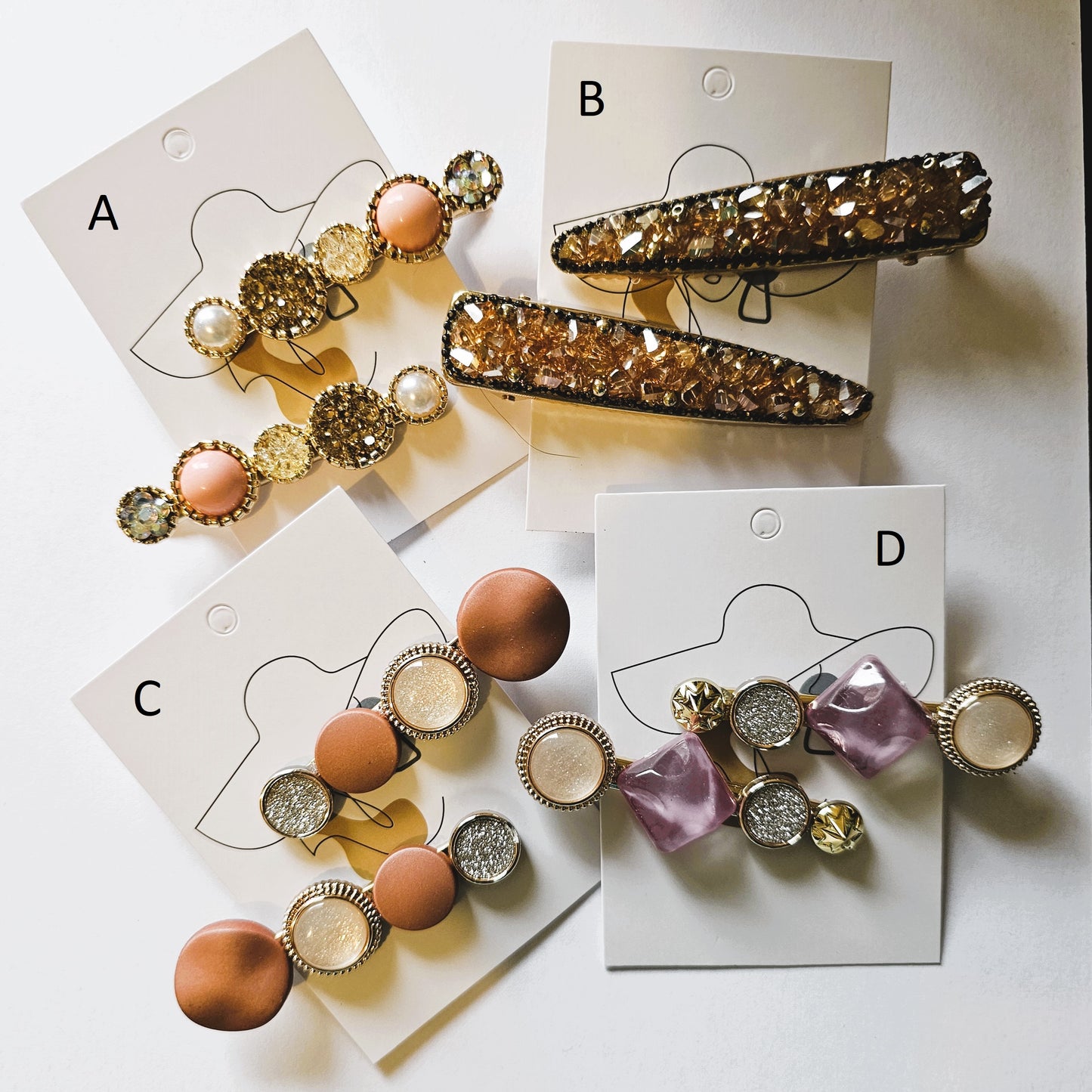 Falling Cherry Alligator Clip - Pair