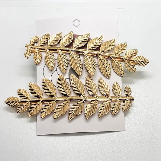 Ferny Branches Large Hair Slide - Pair