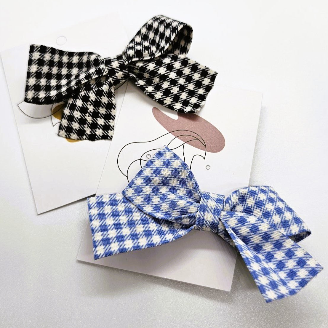 Gingham Junior Alligator Clip Bow