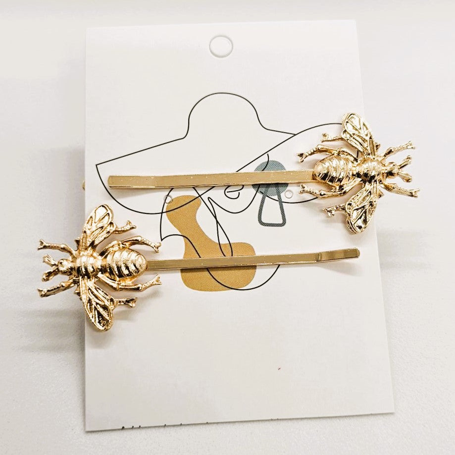 Scarab Hair Slide - Pair