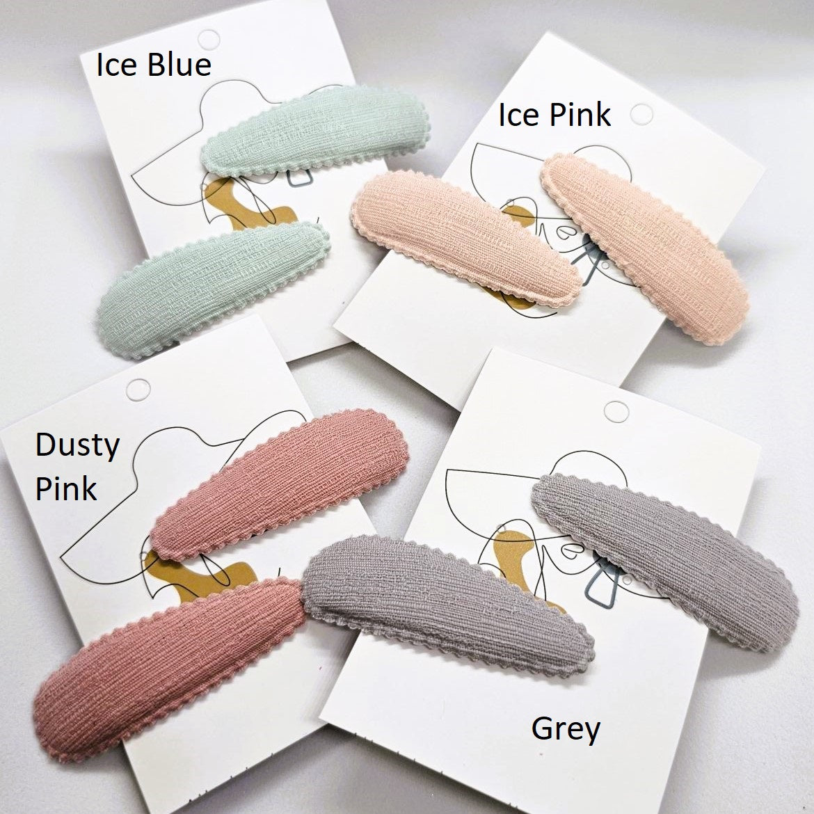 Maisie Junior Snap Clip Plain - Pair