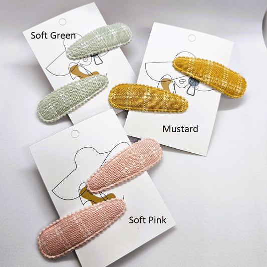 Maisie Junior Snap Clip Checks - Pair