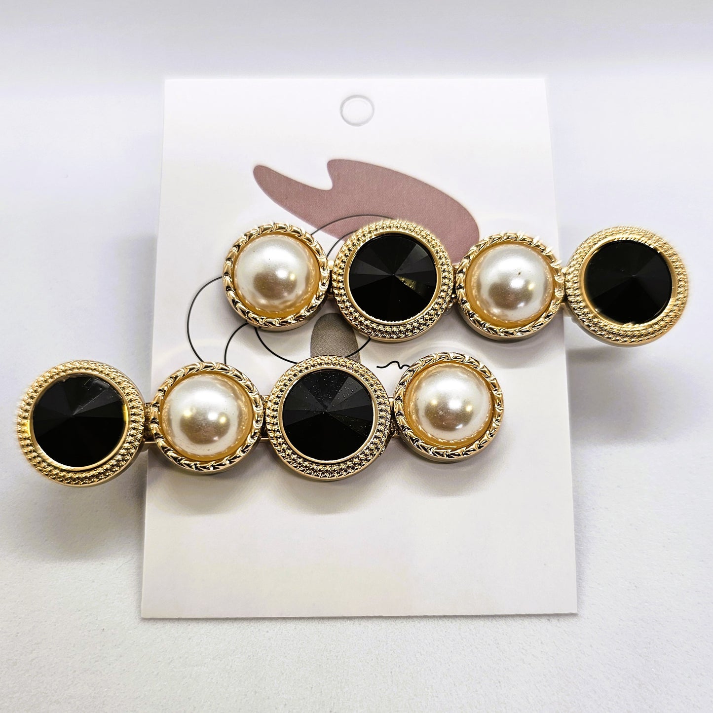 Beulah Enamel & Pearl Alligator Clip - Pair