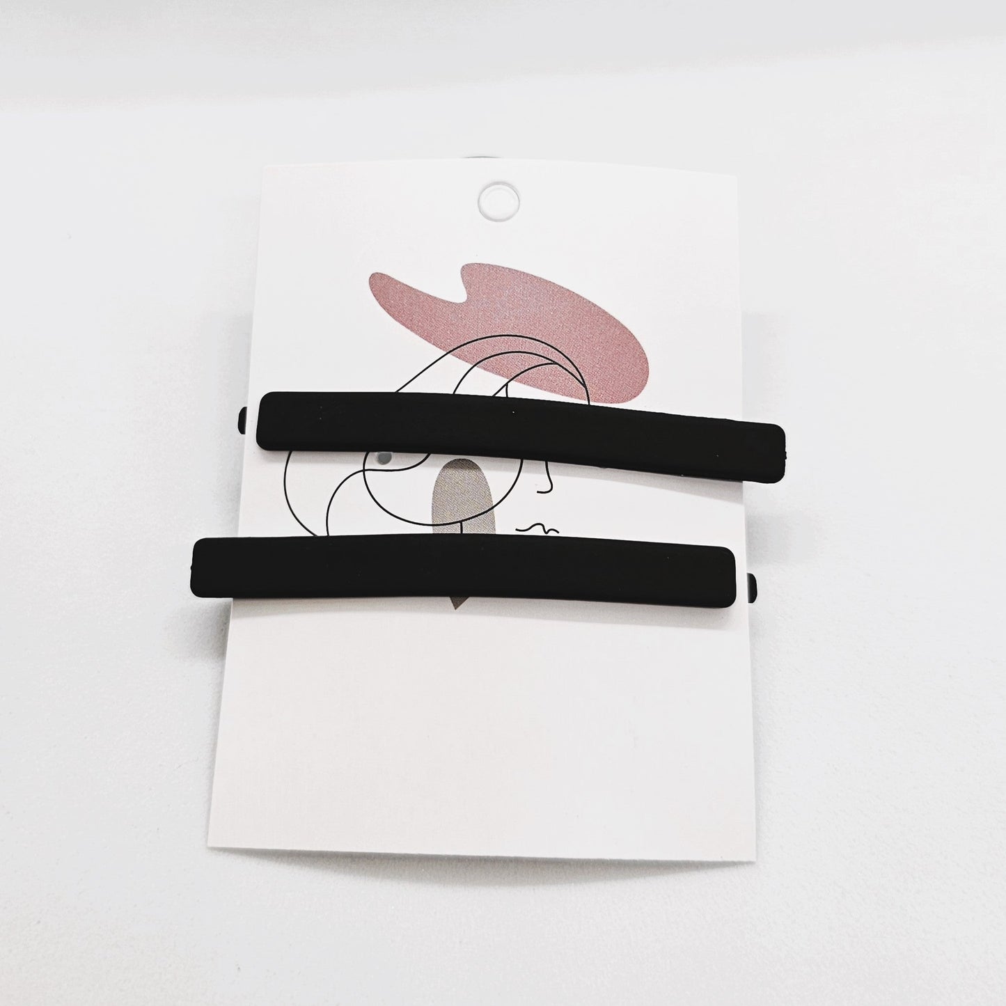 Olive Matte Resin Hair Slide - Pair