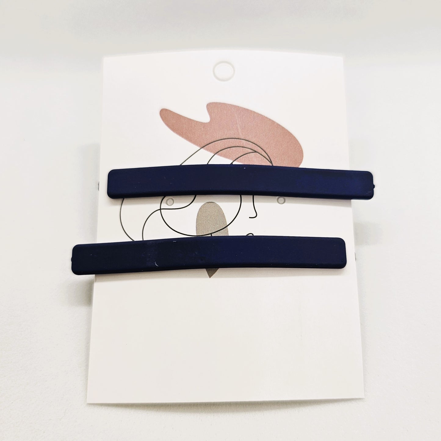 Olive Matte Resin Hair Slide - Pair