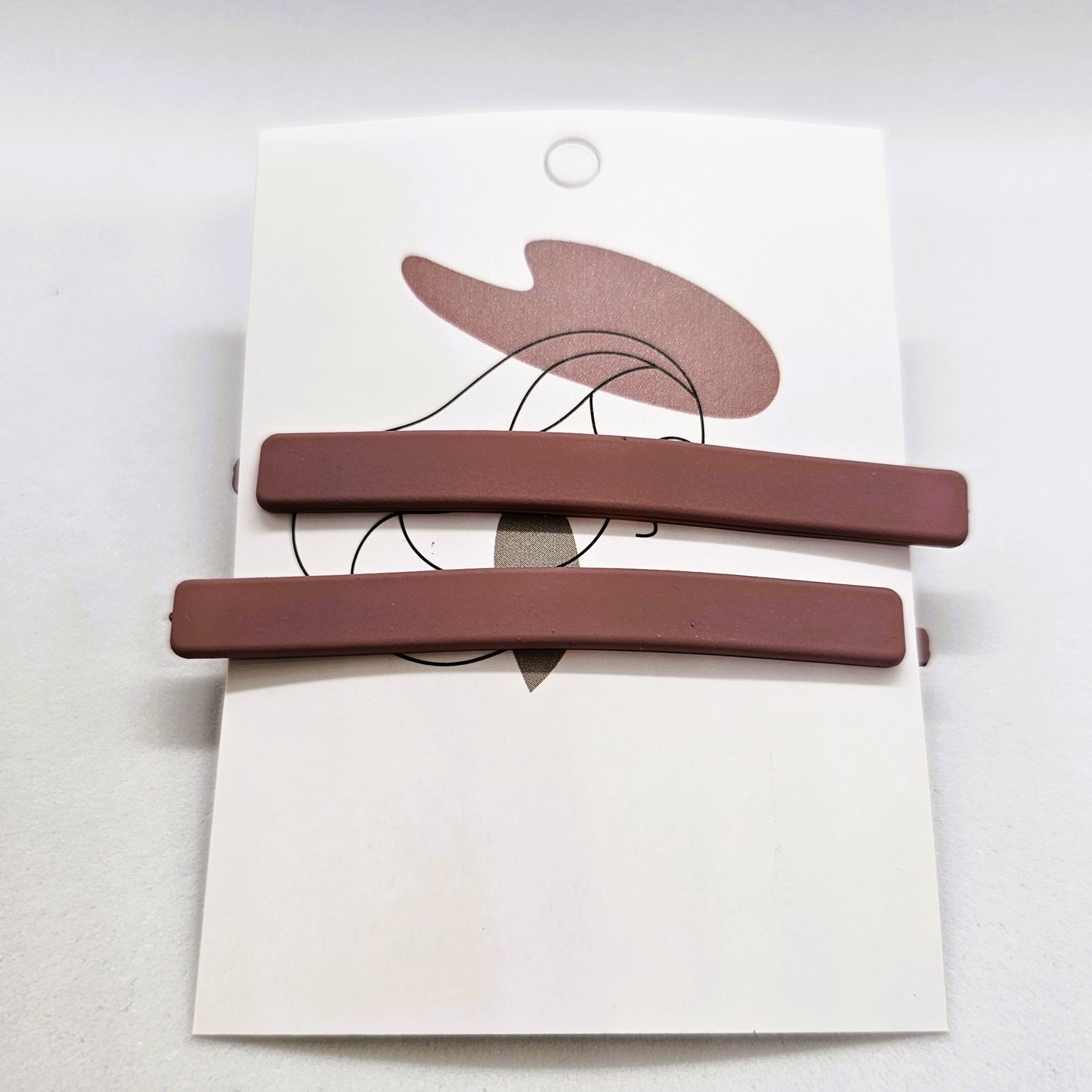 Olive Matte Resin Hair Slide - Pair