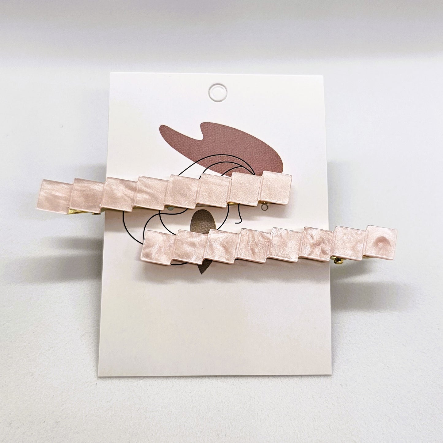 Charlotte Marbled Resin Alligator Clip - Pair