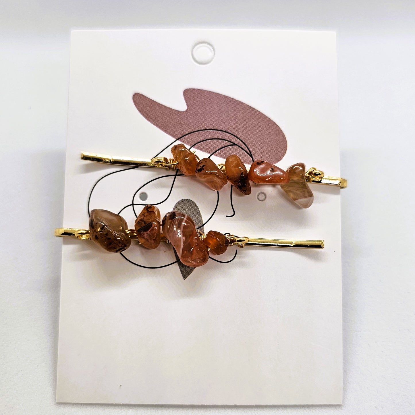 Stonehenge Rock-Encrusted Hair Slide - Pair