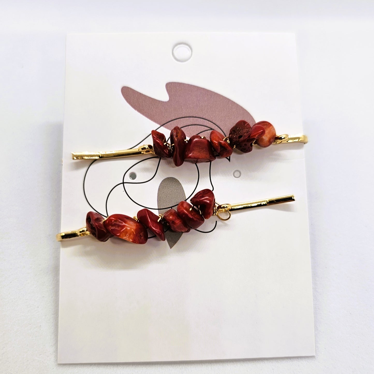 Stonehenge Rock-Encrusted Hair Slide - Pair