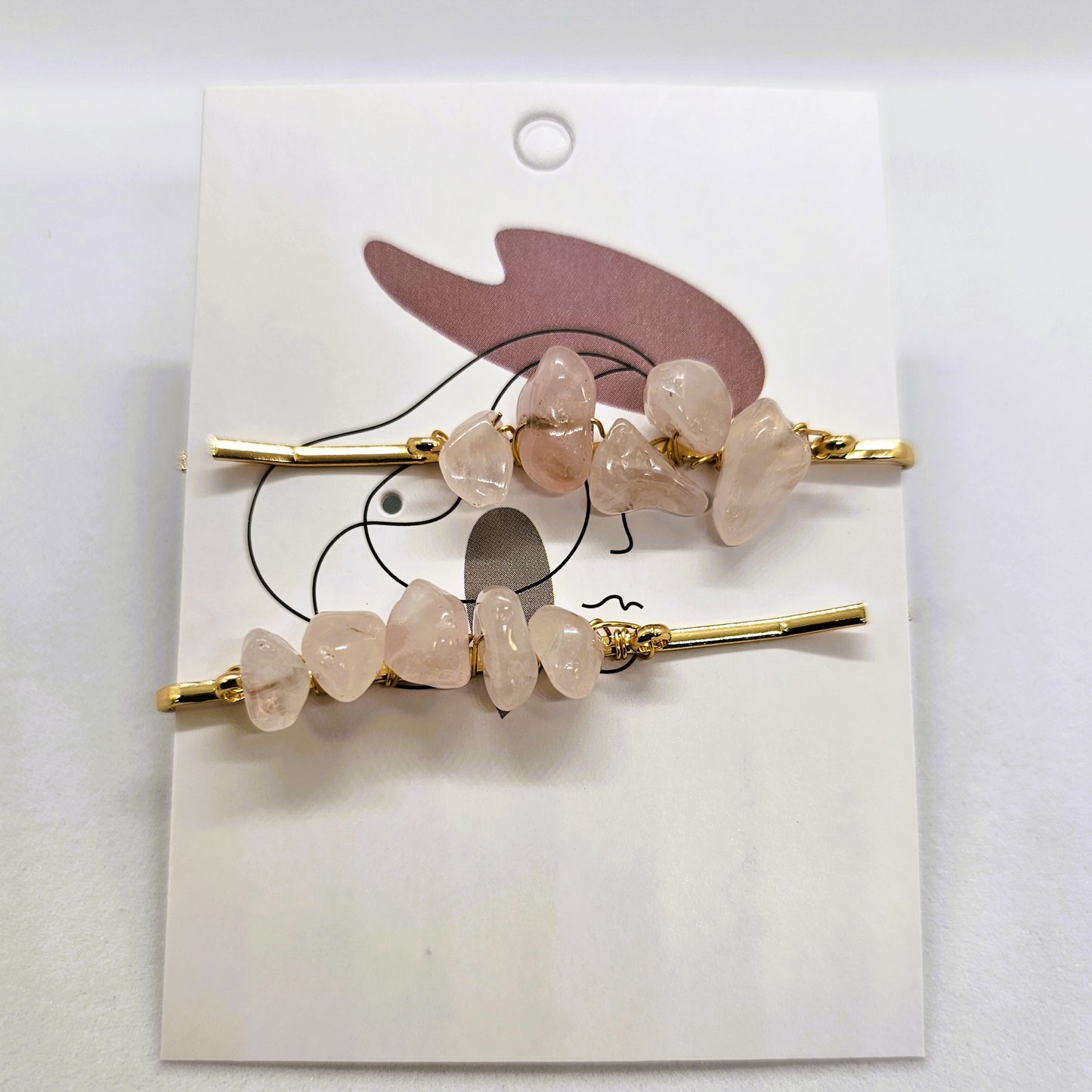 Stonehenge Rock-Encrusted Hair Slide - Pair