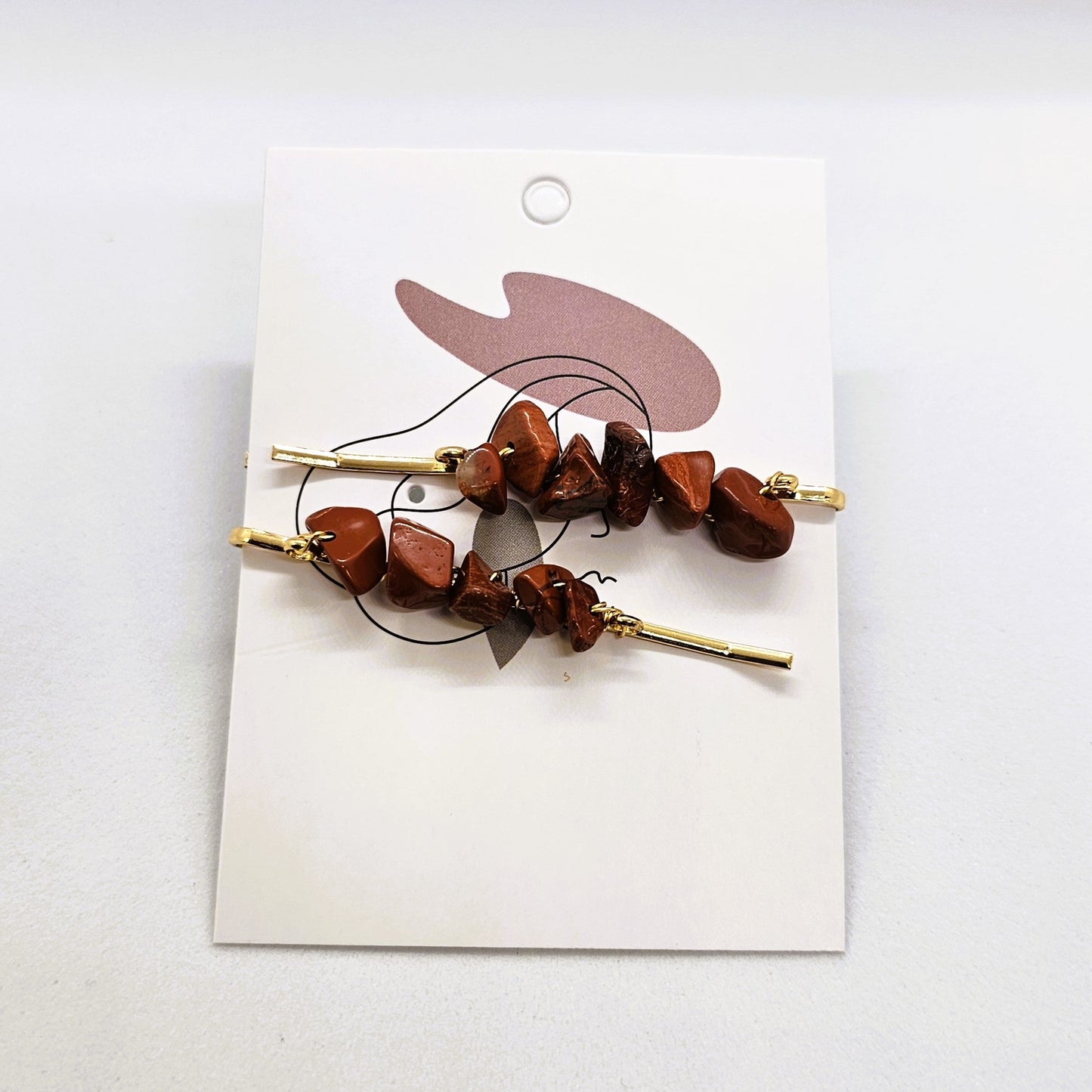 Stonehenge Rock-Encrusted Hair Slide - Pair