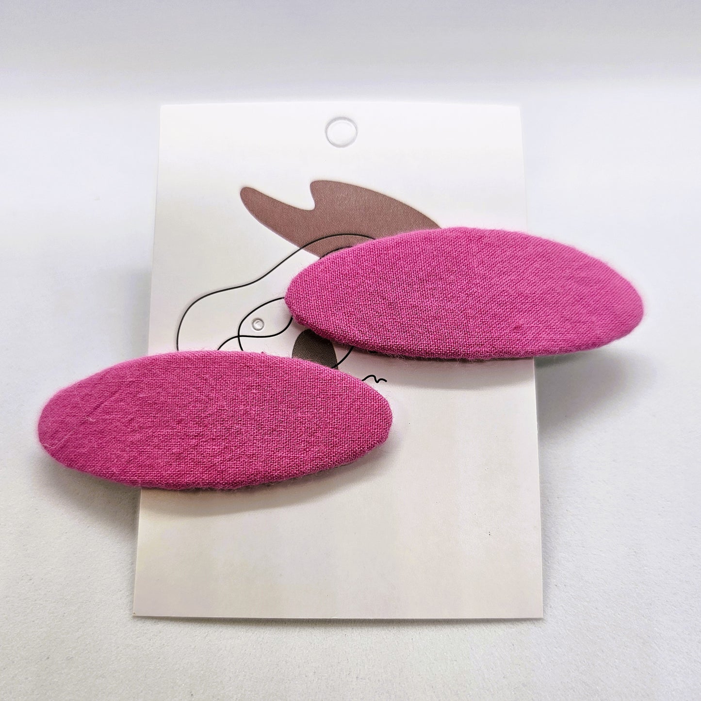 Beatrix Junior Fabric Covered Snap Clip - Pair