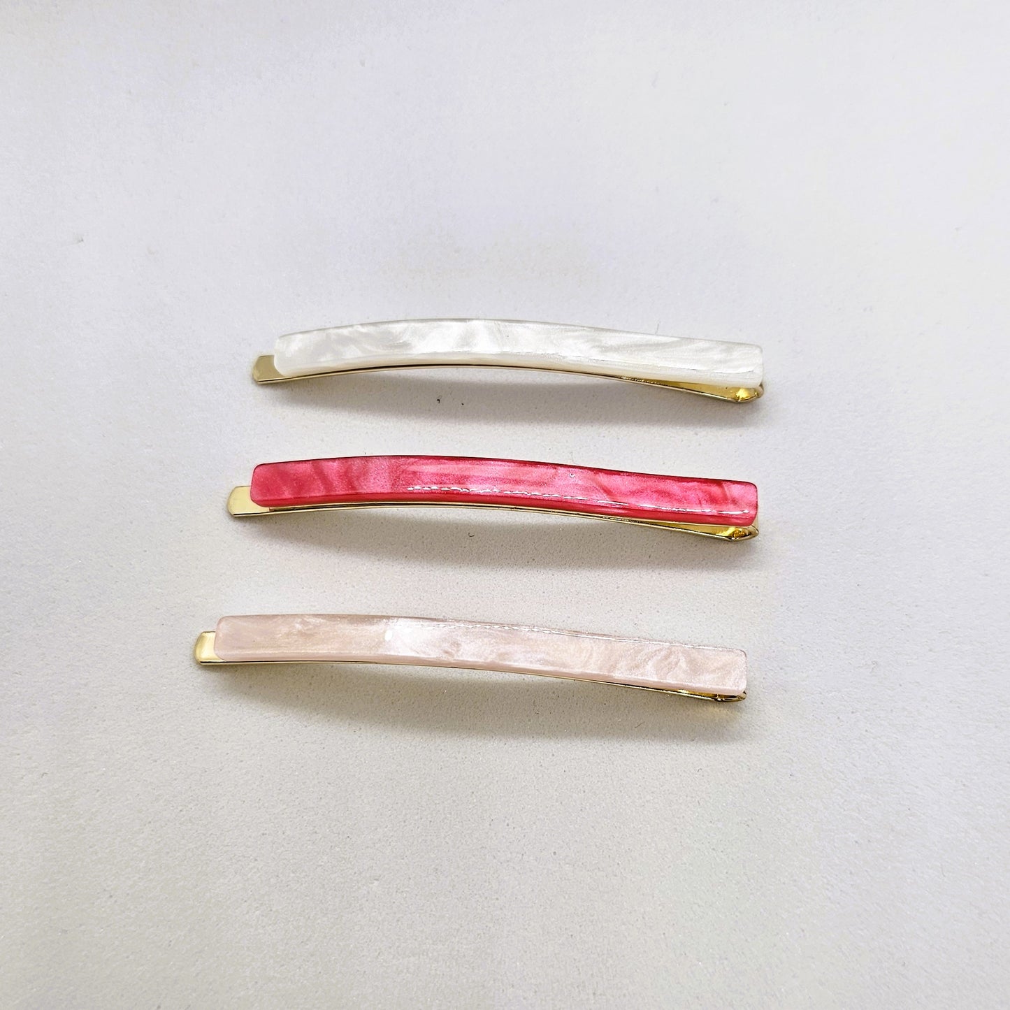 Mother of Pearl Resin Hair Slide - Pair