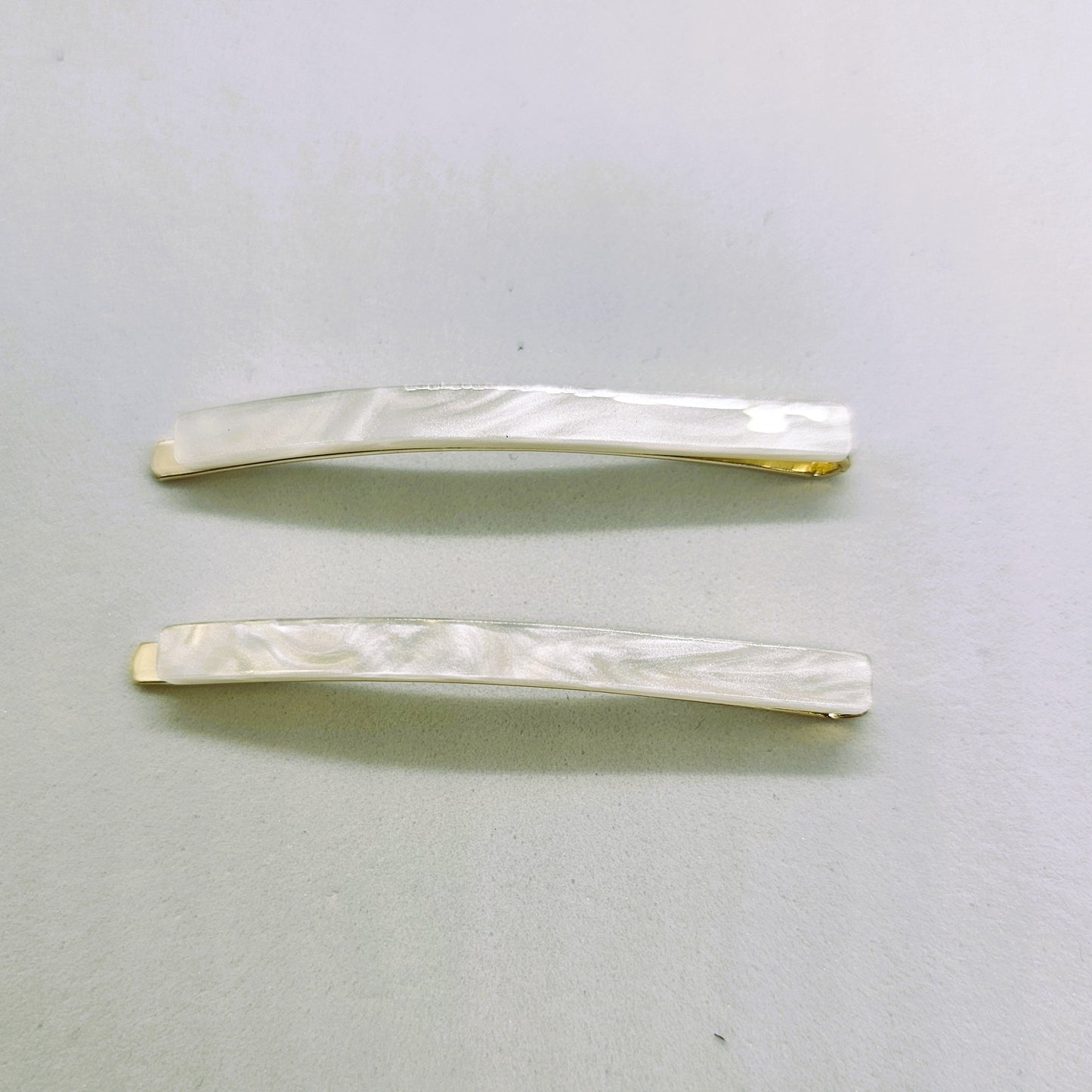 Mother of Pearl Resin Hair Slide - Pair