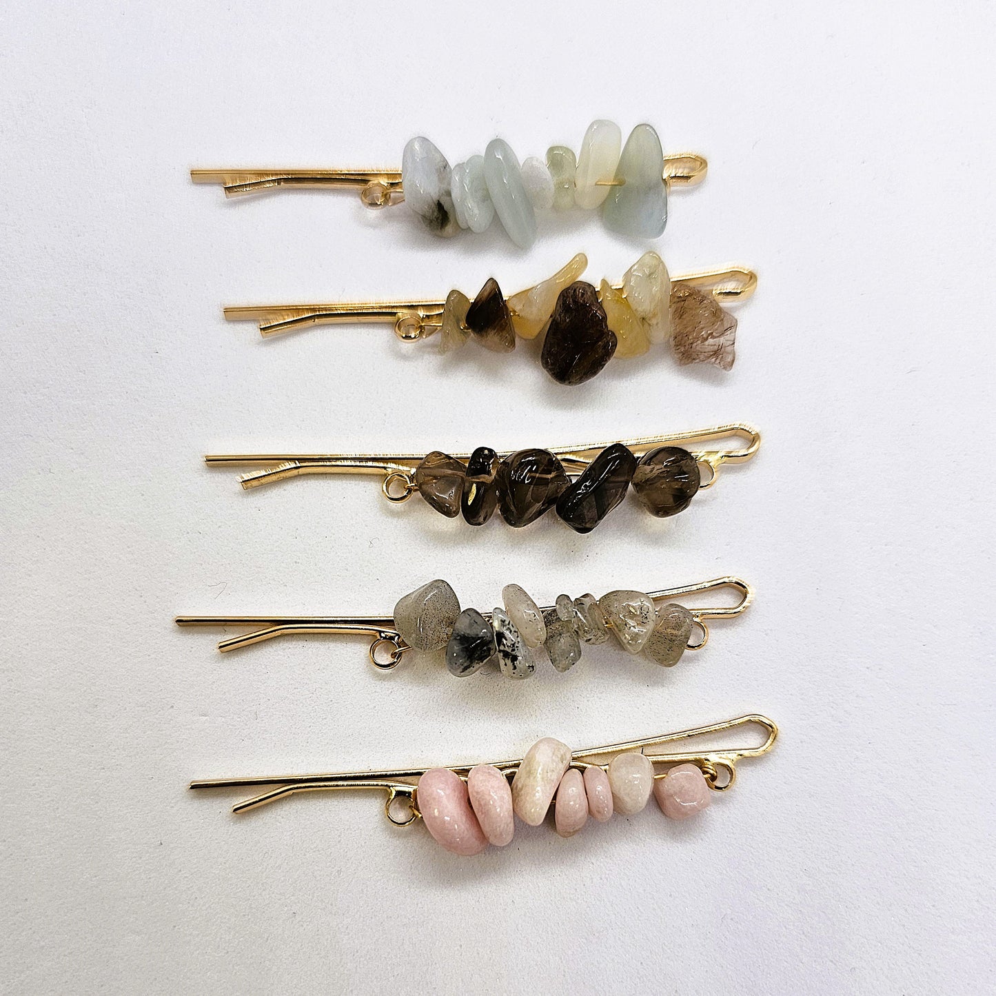 Stonehenge Rock-Encrusted Hair Slide - Pair