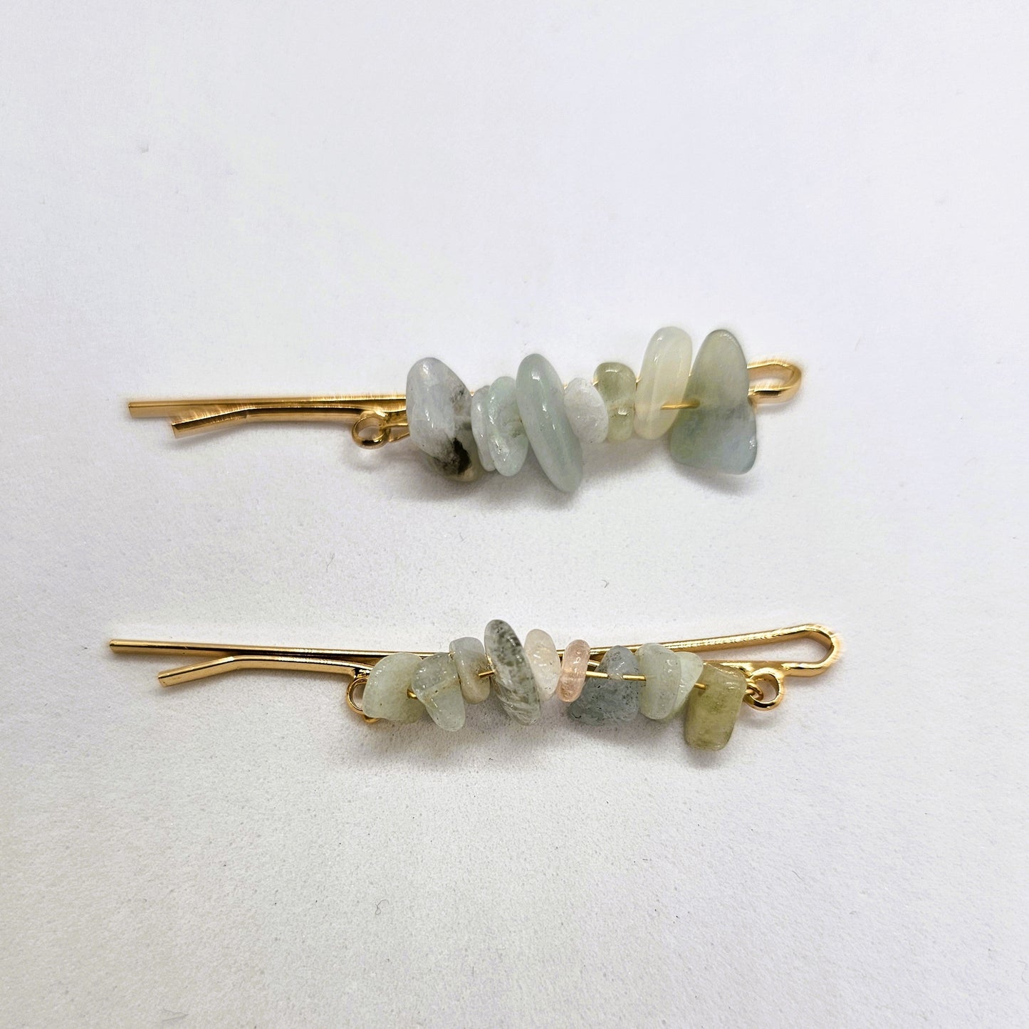 Stonehenge Rock-Encrusted Hair Slide - Pair