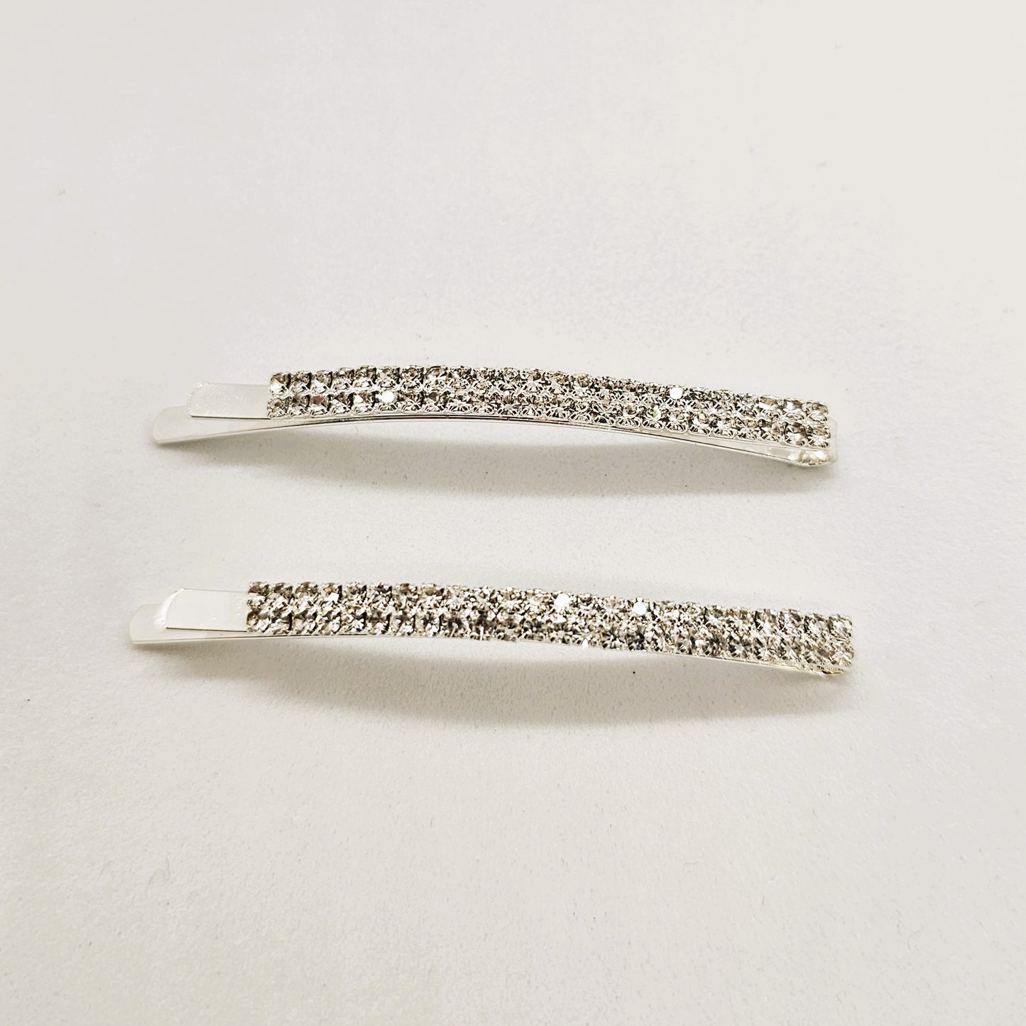 Deco Basic Crystal Hair Slide - Pair