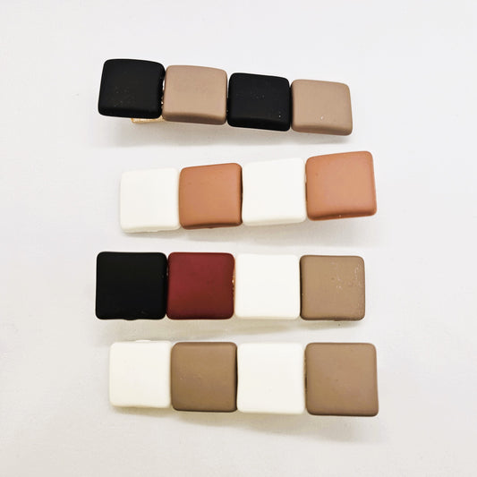 Cubix Matte Alligator Clip - Pair