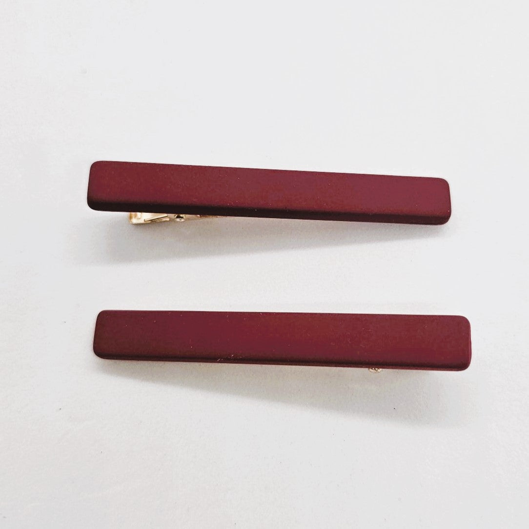 Linea Matte Resin Alligator Clip - Pair