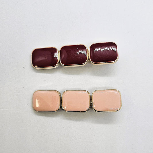 Georgie Enamel Alligator Clip - Pair