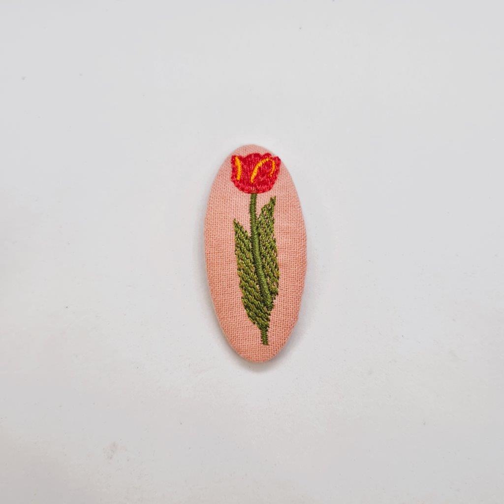 Victoria Junior Embroidered Snap Clip