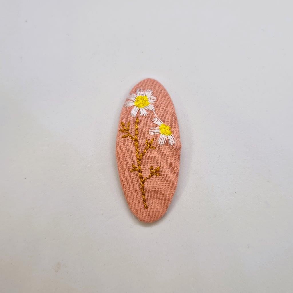 Victoria Junior Embroidered Snap Clip