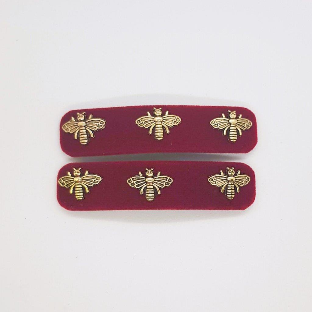 Scarab Velvet Snap Clip - Pair