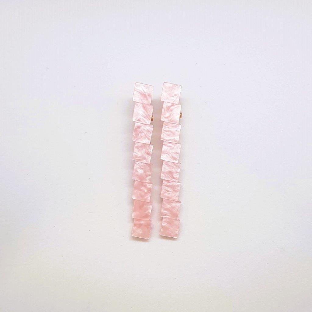Charlotte Marbled Resin Alligator Clip - Pair