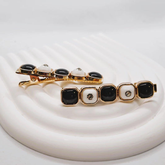 Beulah Enamel & Pearl Alligator Clip - Pair