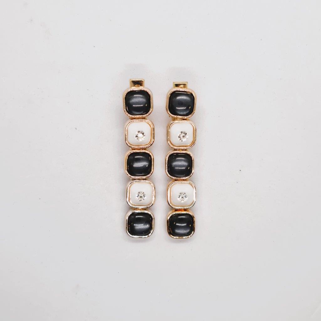 Beulah Enamel & Pearl Alligator Clip - Pair