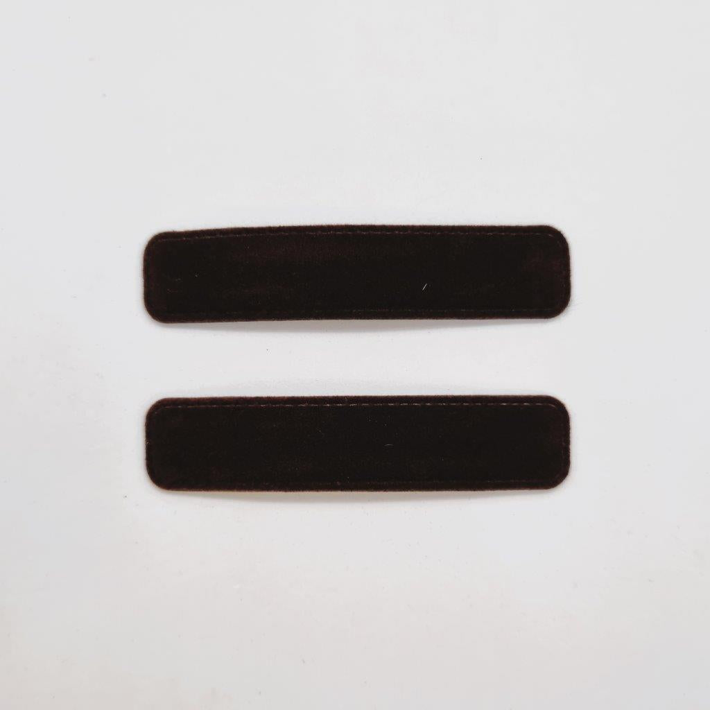 Staid Velvet Snap Clip - Pair