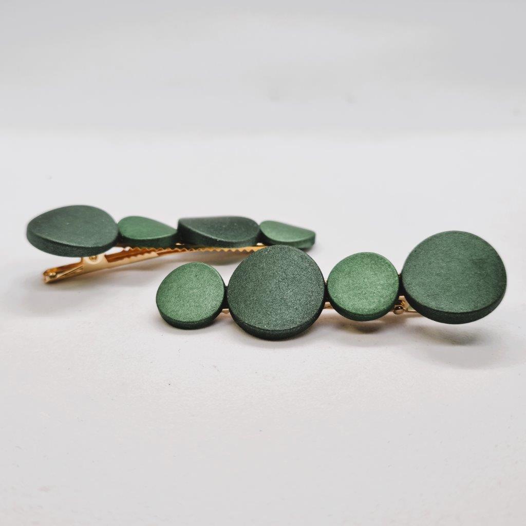 Emerald Alligator Clip - Pair