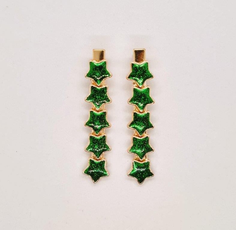 Emerald Alligator Clip - Pair