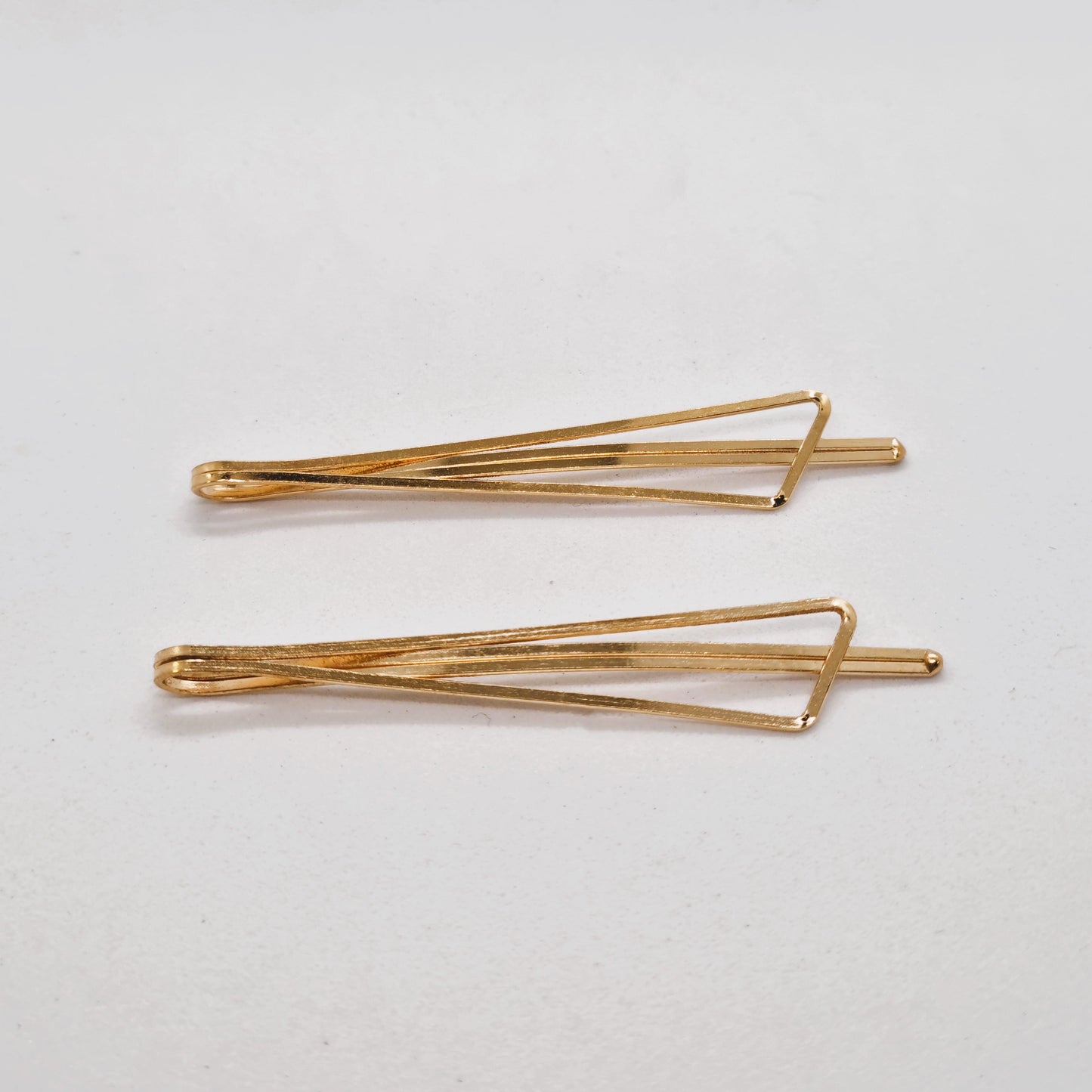 Alison Basic Gold Wire Hair Slide - Pair