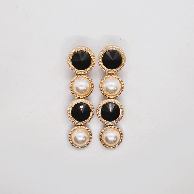 Beulah Enamel & Pearl Alligator Clip - Pair