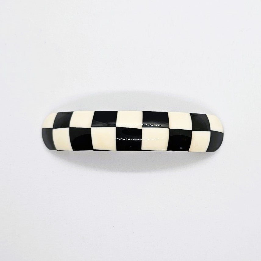 Onyx Premium Resin Large Curved Barrette