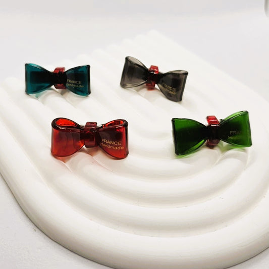 Bonnie Junior Transparent Resin Bow - Pair