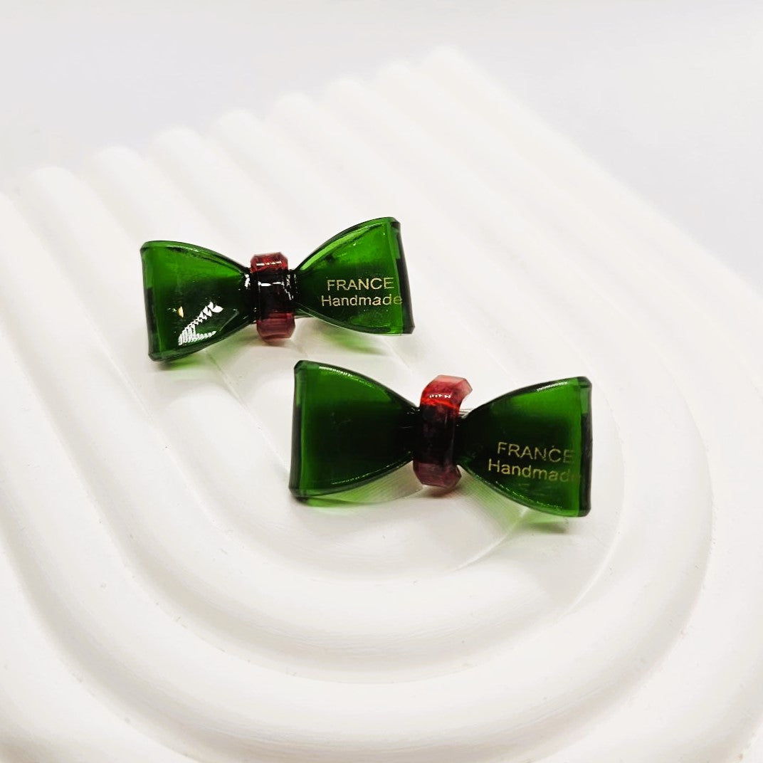 Bonnie Junior Transparent Resin Bow - Pair