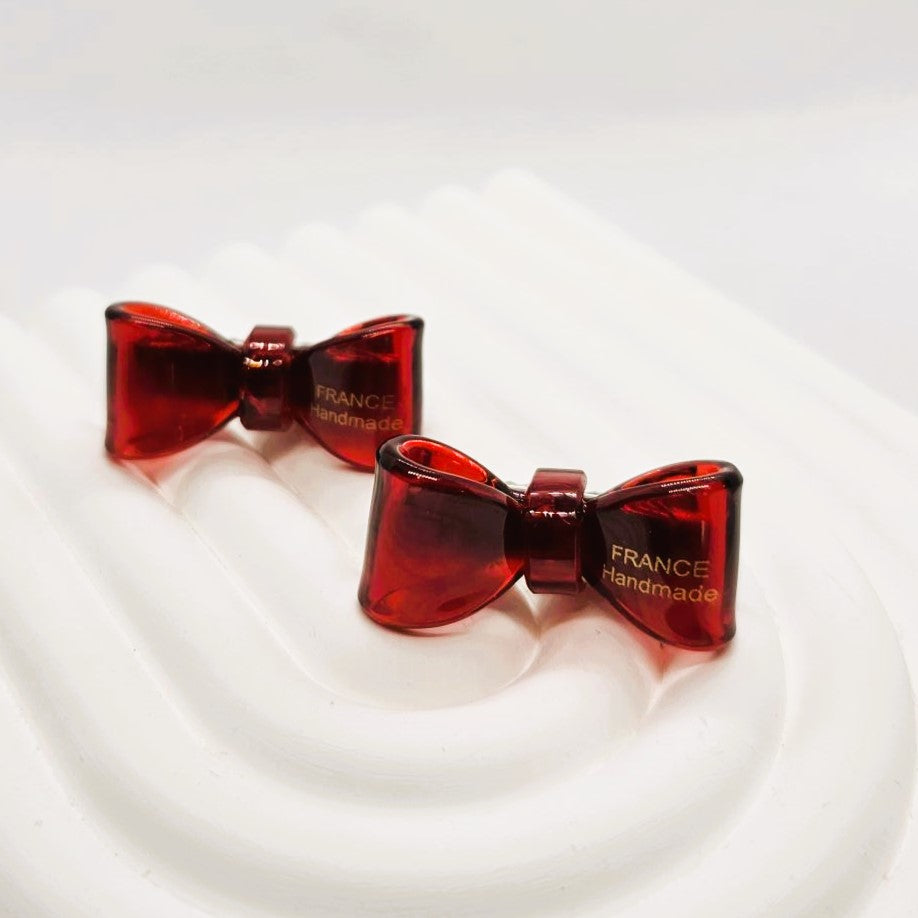 Bonnie Junior Transparent Resin Bow - Pair
