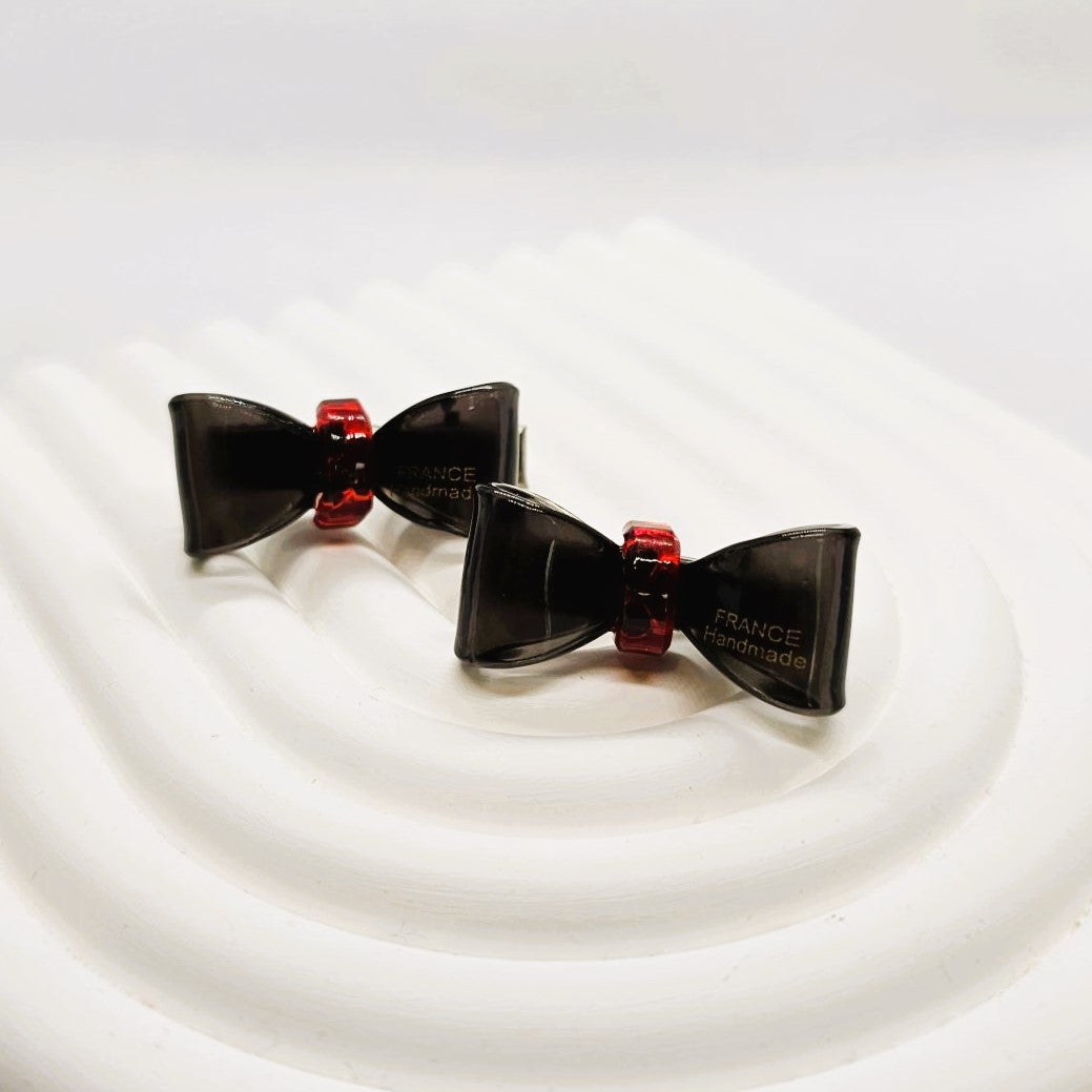 Bonnie Junior Transparent Resin Bow - Pair