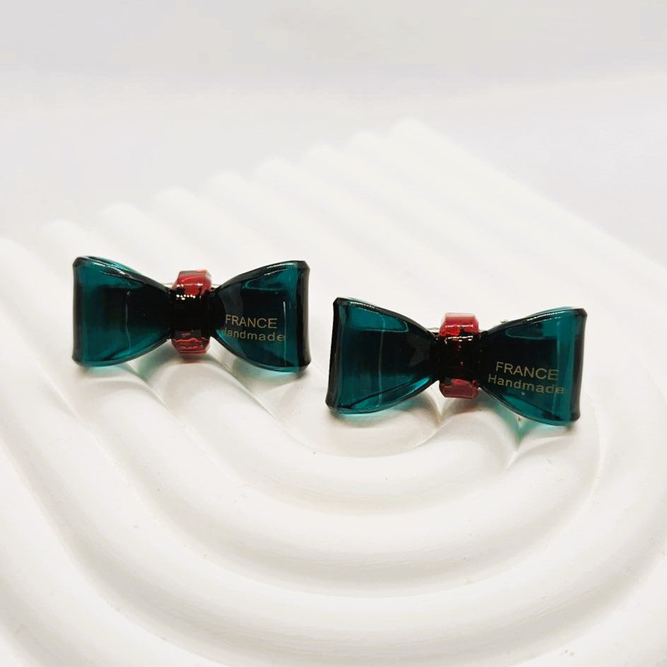 Bonnie Junior Transparent Resin Bow - Pair