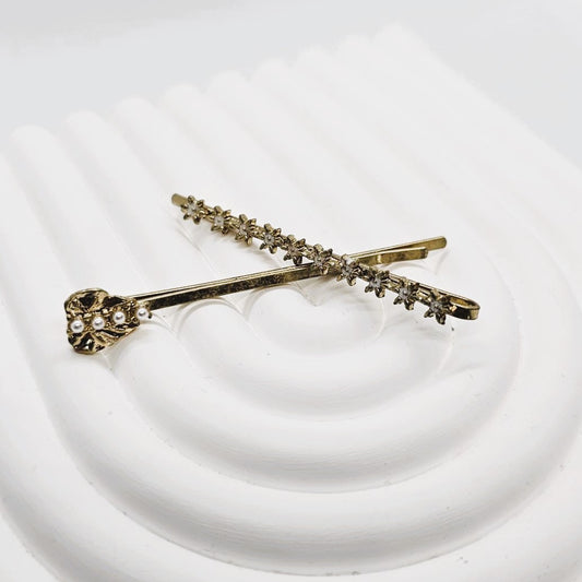 Tropic Golden Hair Slide - Pair