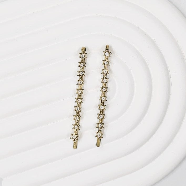 Tropic Golden Hair Slide - Pair