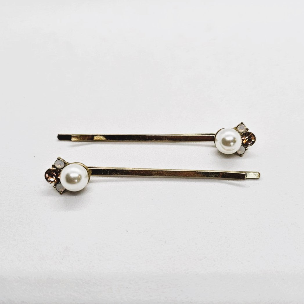 Venus Diamante & Pearl Hair Slide - Pair